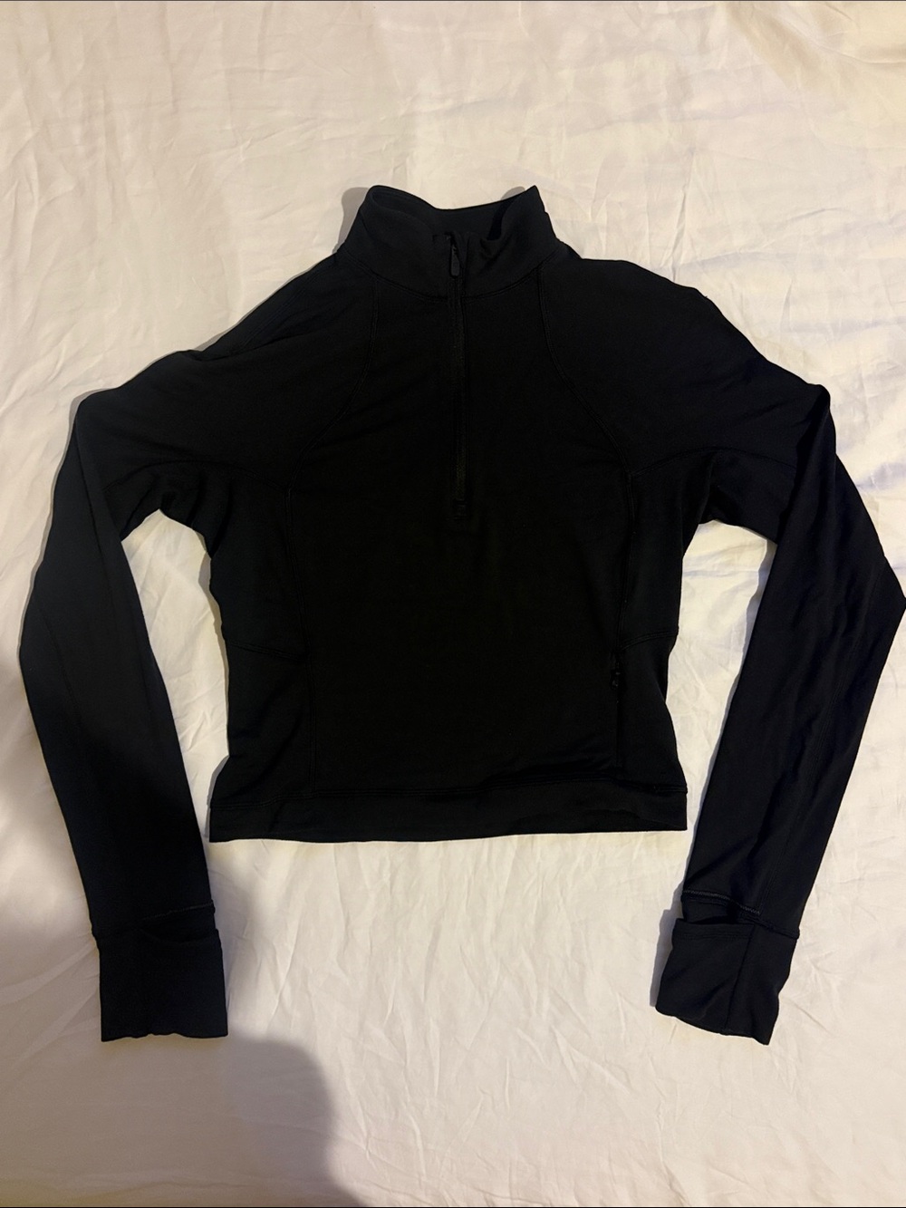lululemon athletica Black Half-Zip Long Sleeve Top